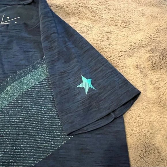 New LNDR Comet Poseidon Marl boxy oversized metallic panel cropped t-shirt top - Picture 12 of 14